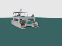 قارب مزدوج الهيكل للبيع