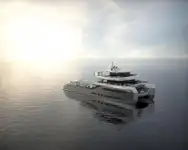 قارب مزدوج الهيكل للبيع