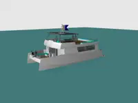 قارب مزدوج الهيكل للبيع