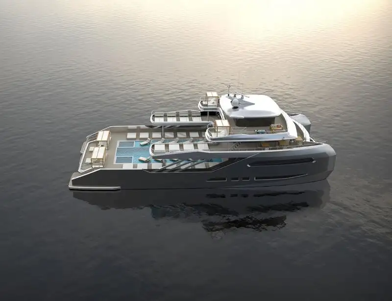 قارب مزدوج الهيكل للبيع